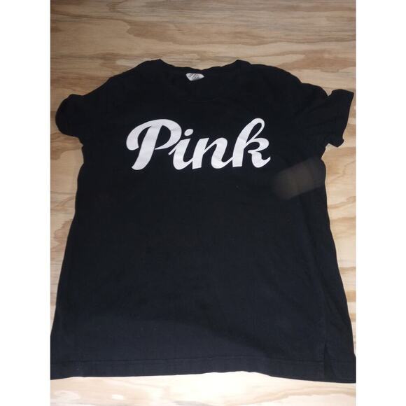 PINK Victoria's Secret Tops - 2/$25 Pink Short Sleeve Shirt Medium Black